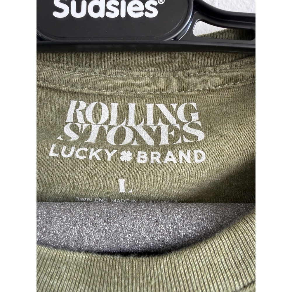 Lucky Brand Rolling Stones Graphic Tee Olivine Green L Nordstrom 120714 - Picture 4 of 8